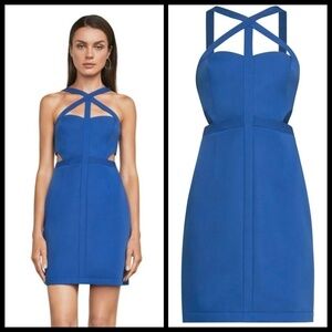 💕BCBGMAXAZRIA💕 Desirae Satin Crisscross Dress